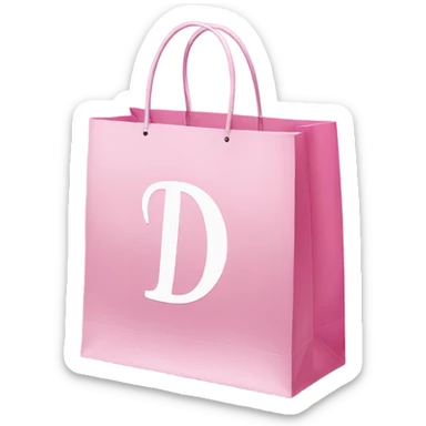 pink shopping bags Dior  sticker