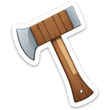 AXE FROM THE MINECRAFT GAME sticker