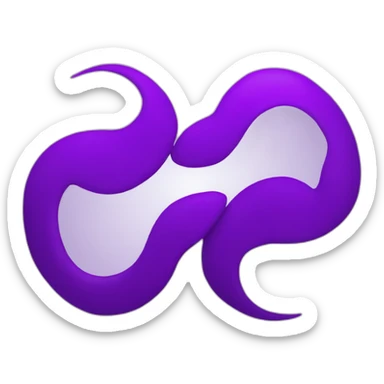 Two-purple-orbe-overlapping sticker