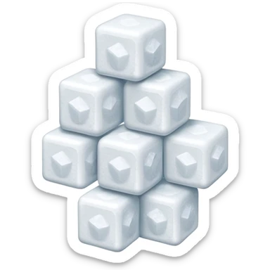 White sugar in cubes sticker