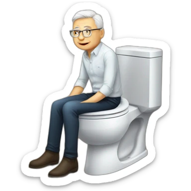 Eduard Limonov sitting on the toilet sticker