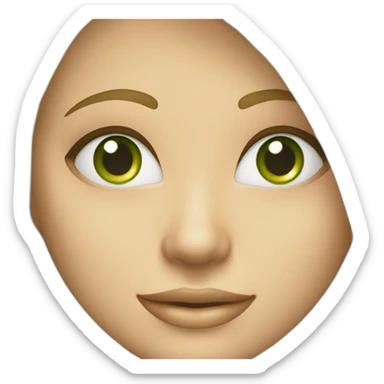 Femme blonde avec les yeux vert cheveux un peux long lisse avec un sourire sticker