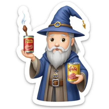 spam meat history historian wizard sticker