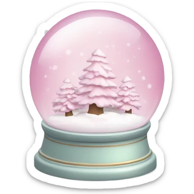Pastel pink snow globe sticker