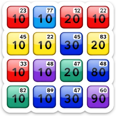 cartes de jeu de loto sticker