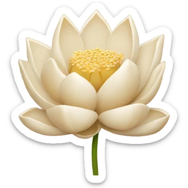 Beige lotus flower sticker