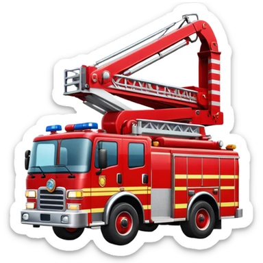 red fire truck sticker