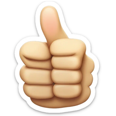 fat fingered thumbs up sticker
