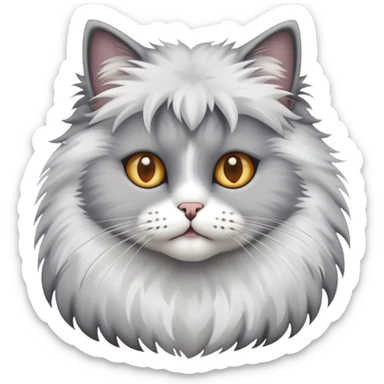 Cat with a bang sticker