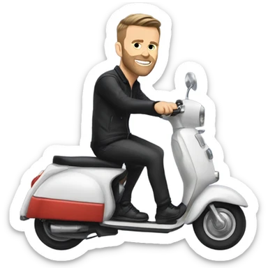 Gary Barlow on a scooter sticker