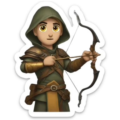 Dungeons and Dragons archer sticker