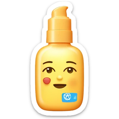 little facial sunscreen bottle sticker