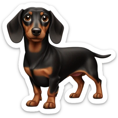 Dachshund Brown and black sticker