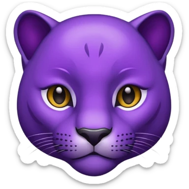 Purple Panther face turned to the slight right sticker