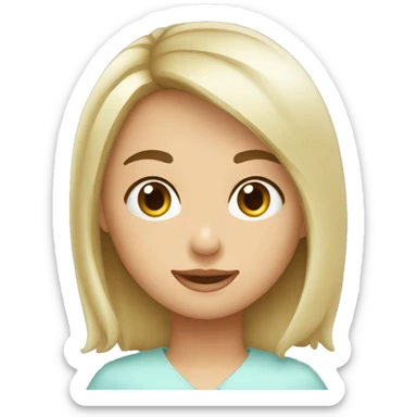 Kobieta z długimi kręconymi włosami w okularach  sticker