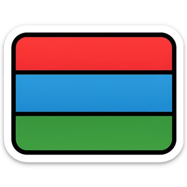 nationalist flag of Karelia, bold colors, simple geometric design, no text, flag icon sticker