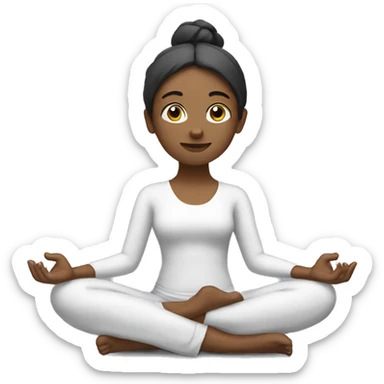 lotus yoga pose sticker