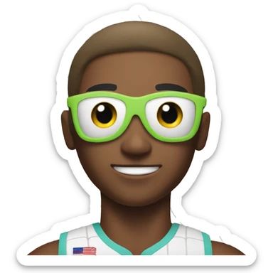 Beach volleyball player sticker