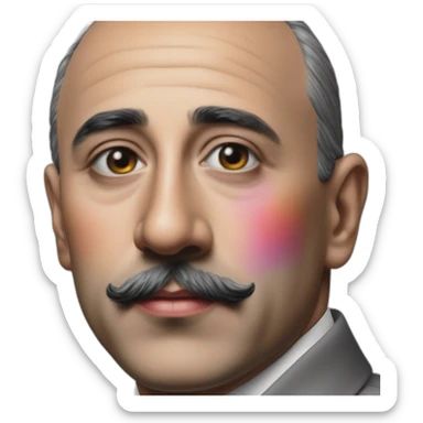 Hyperrealist francisco franco lgtbi rainbow sticker