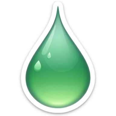 Gota de agua de color verde sticker