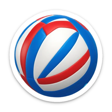 Ballon de volley rouge blanc et bleu erima sticker