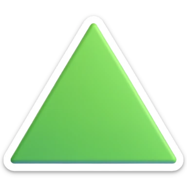 green triangle 3D look sticker