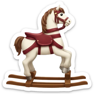 burgundy rocking horse sticker