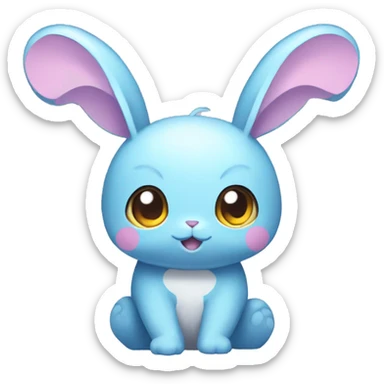 Kawaii Butterfly-Bunny-Pokémon-Fakémon Full Body sticker