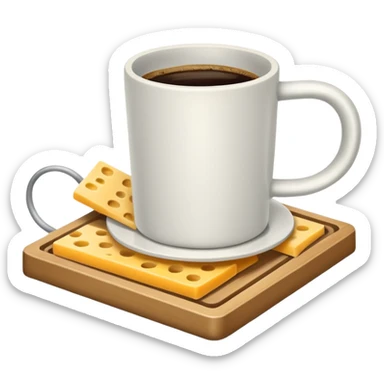 standard mouse trap with a coffee cup on the trap instead of cheese sticker