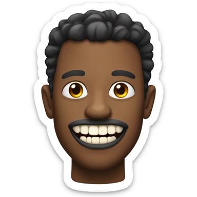 Britsh man with terrible teeth sticker