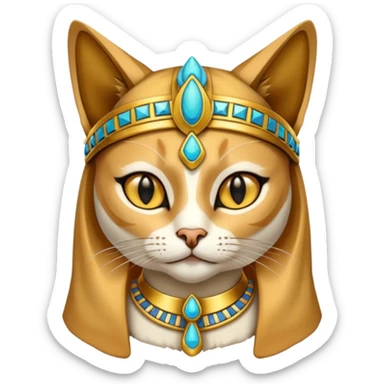 Egyptian Cats: Cat wearing pharaoh headdress









 sticker