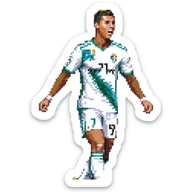 Cristiano Ronaldo celebrating a goal sticker