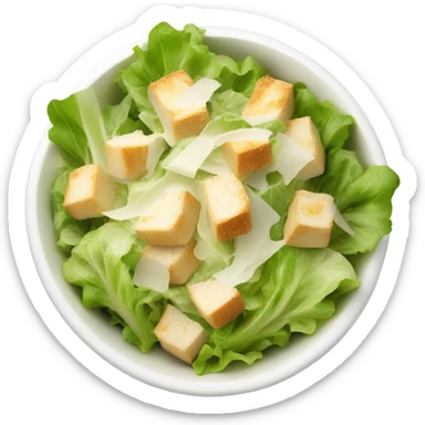 White bowl of Caesar salad  sticker