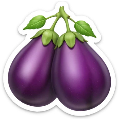 Eggplant with cherries  sticker