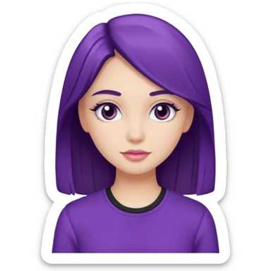 Girly girl morado sticker
