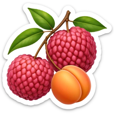 lychee and apricot sticker