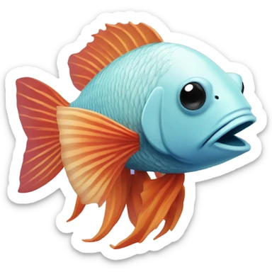 Beta Fish with technology sticker