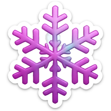 Pink iridescent snowflake  sticker