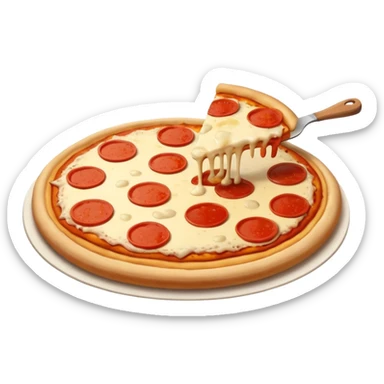 part de pizza au poulet séparés  sticker