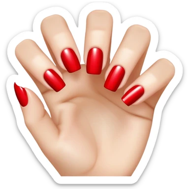 red nail polish sticker