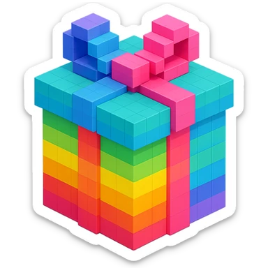 Rainbow gift sticker