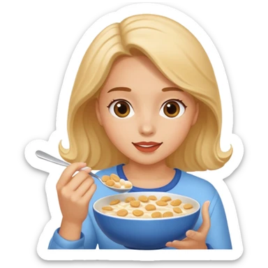 Milky cereal lady sticker