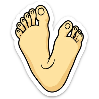 dinosaur foot bones, fossil of prehistoric foot sticker