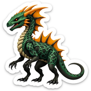  Venom-Protogen-Marowak-Salandit-Xenomorph-hybrid-fantasy-creature (full body) with patterns sticker