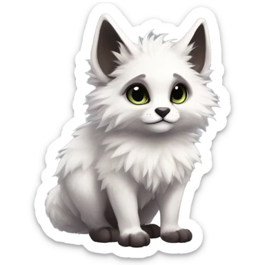  Cute Edgy Realistic Rare Fantasy Fluffy Slim Vernid-Trico-Melprin-species by LiLaiRa, by Falvie, full body sticker