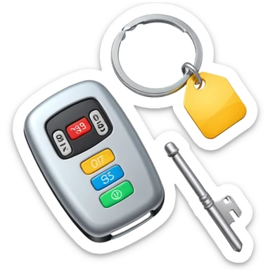 car key with a price tag sticker