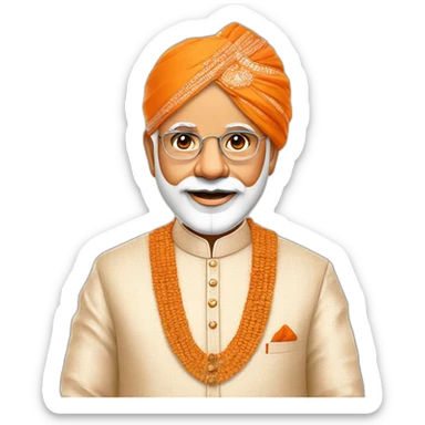 Narendra modi in Indian ethnic wear sticker