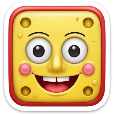 I want SpongeBob in red only  sticker