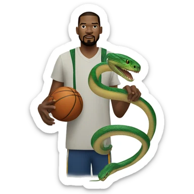 kevin durant with a snake sticker