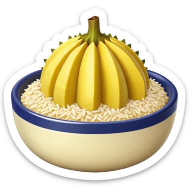 Durian rice sticker